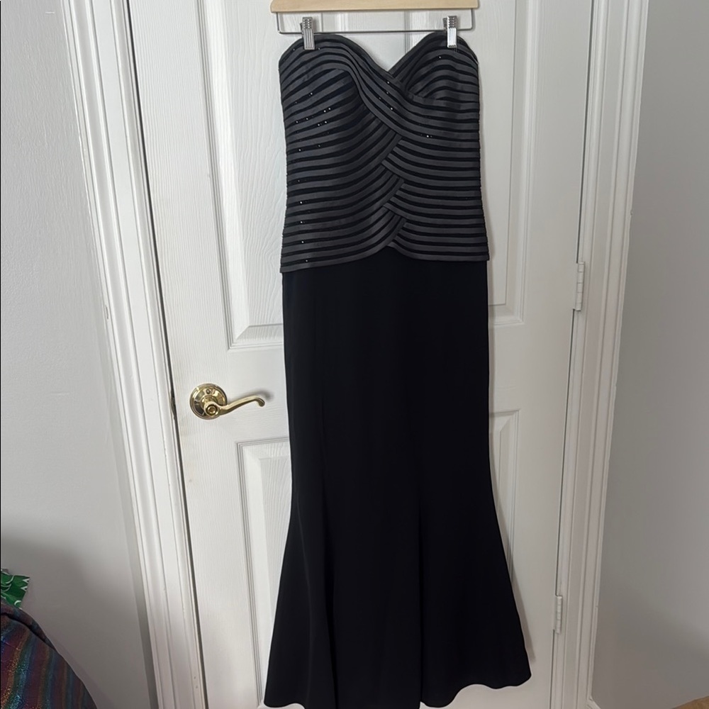 Vintage black strapless Daymor couture dress size 8